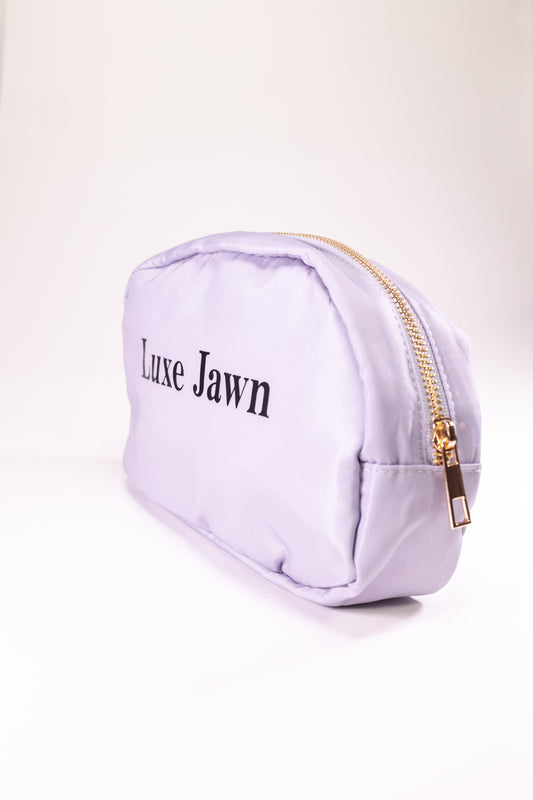 Makeup Bag with the words Luxe Jawn