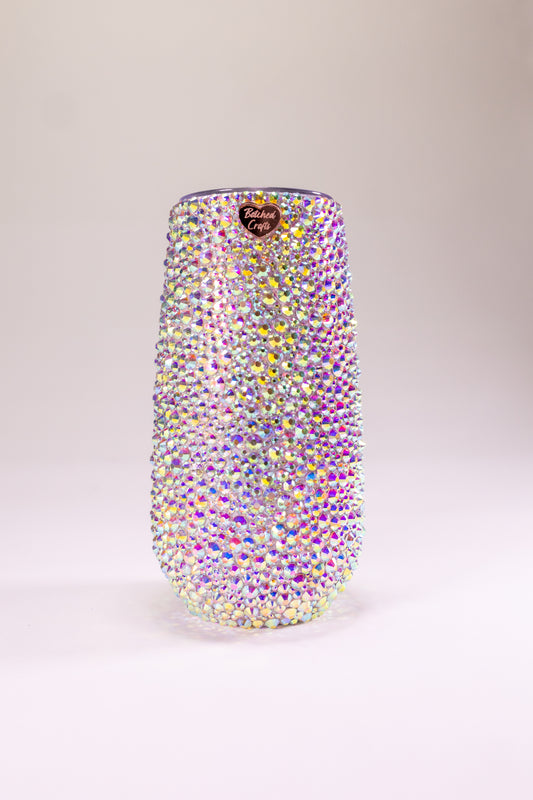 Decorative tumbler embellished with beautiful glass rhinestones