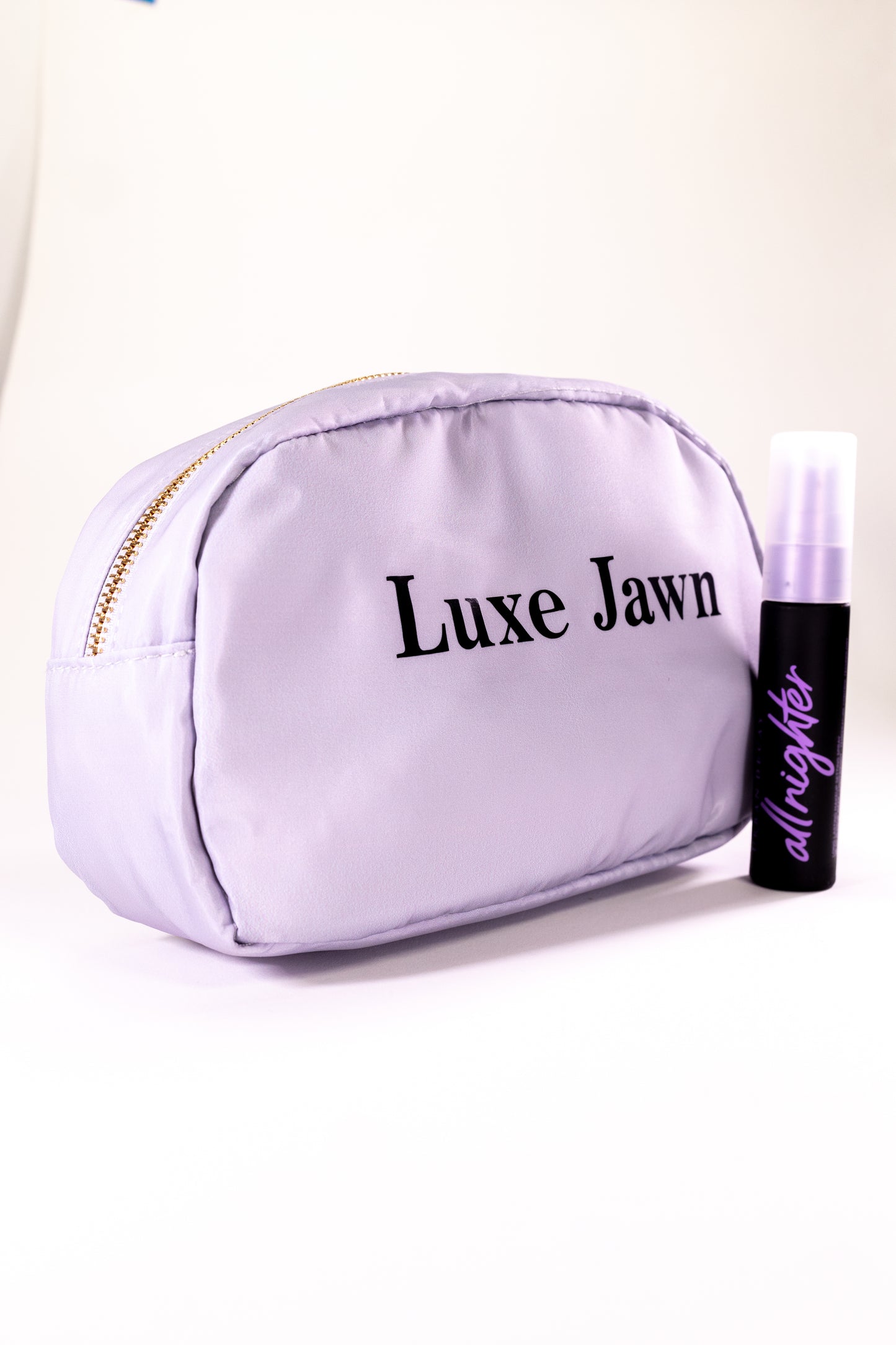 Makeup Bag with the words Luxe Jawn